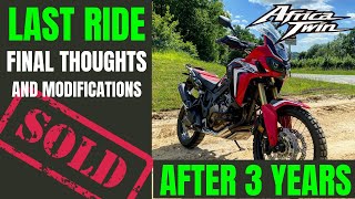 AFRICATWIN  Owners review  modifications  LAST RIDE  CRF1000L [upl. by Aldos]