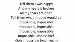 Shontelle  Impossible LYRICS [upl. by Magnus]