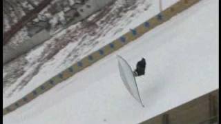 Crazy Stunt Kayak launched off Olympic Ski Jump wwwrethinkkayakcom [upl. by Liemaj]