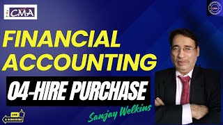 CMA Inter Financial AccountingHire PurchaseClass4 by Sanjay Welkins [upl. by Erik]