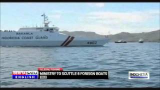 Indonesia Sinking 8 more Foreign Boats Caught Poaching [upl. by Yrrap]