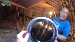 Chimney Pipe Installation for Wood Stove through roof [upl. by Osmund173]