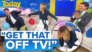 Ally freaks out after Karl stitches her up with old photo  Today Show Australia [upl. by Fagaly772]