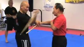 MUST SEE Grandmaster of Eskrima Atillo Balintawak WEAPONS sparring with student Virgil [upl. by Coral]