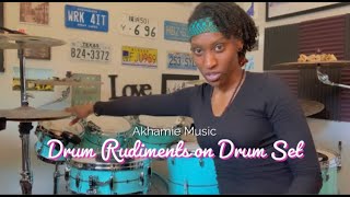 Drum Rudiments on Drum Set  Swiss Army Triplet  5 Stroke Roll  Drum Fills and Grooves  RR LL R [upl. by Hoang]