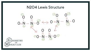 N2O4 Lewis Structure Dinitrogen Tetroxide Lewis Dot Structure [upl. by Sorce]