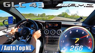 Mercedes AMG GLC 43 TOP SPEED on AUTOBAHN by AutoTopNL [upl. by Lowery]