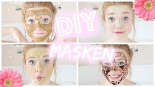 DIY GESICHTSMASKEN  gegen trockene fettige unreineHaut [upl. by Tillford]