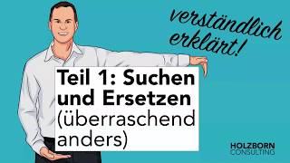 037 Suchen und Ersetzen überraschend anders Teil 1  Excel Tipp  Tutorial Grundlagen Suchfunktion [upl. by Portugal]