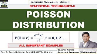 Poisson Distribution Problems  Fitting of Poisson Distribution  Examples of Poisson Distribution [upl. by Hrutkay]