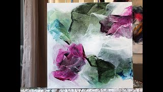 Abstract Painting Techniques using Acrylics Timelapsed Demonstration [upl. by Erline18]