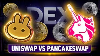 Uniswap amp PancakeSwap Explained Low Fees or High Volume DeFi Showdown [upl. by Sams997]