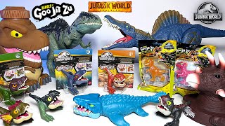 NEW 2023 Jurassic World Goo Jit Zu Minis amp Wild PopUps Dinosaurs Giganotosaurus Spinosaurus [upl. by Annabell]