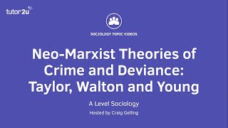 NeoMarxist Theories of Crime and Deviance  Taylor Walton and Young  A Level Sociology [upl. by Ratib956]