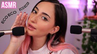 ASMR ECO MOUTH SOUNDS  TAPPING NAILS 💅🏻  Ear to Ear ECHO EFFECT 💋 [upl. by Annawt]