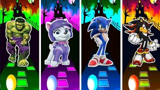 Hulk 🆚 PawPatrol 🆚 SonicPrime 🆚 Shadowthehedgehog💥 WHO WILL WIN 💥 TILES HOP GAME 🏆 [upl. by Deering734]