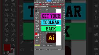 Bring back toolbar easily in Illustrator shorts [upl. by Aseela364]