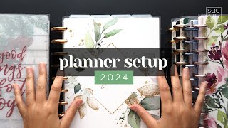 PLANNER SETUP 2024  1Planner System from 4 Planners using Discbound Classic Happy Planner Inserts [upl. by Adyeren]