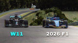 Can the 2026 F1 car BEAT the FASTEST F1 car EVER on the Nordschleife [upl. by Savill]