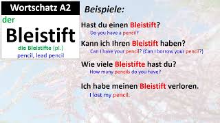 Wortschatz A2 Bleistift [upl. by Morton]