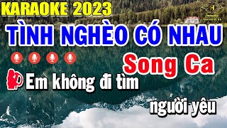 Tình Nghèo Có Nhau Karaoke Song Ca Nhạc Sống  Trọng Hiếu [upl. by Cherrita]