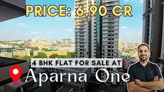 Aparna One 4BHK for Sale at ShaikpetGachibowli  West facing [upl. by Yrrat88]