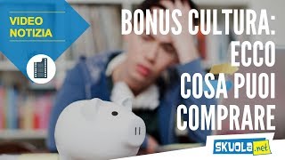 Bonus cultura ecco cosa puoi comprare [upl. by Yellat]