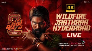 🔴 PUSHPAS WILDFIRE JAATHARA  HYDERABAD LIVE 4K 💥  Allu Arjun Sukumar DSP Rashmika Mandanna [upl. by Gnek507]