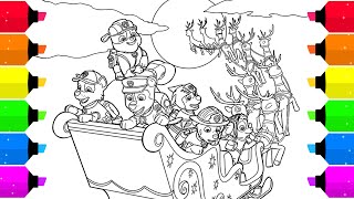 PAW Patrol Christmas Coloring Pages for Kids [upl. by Old]