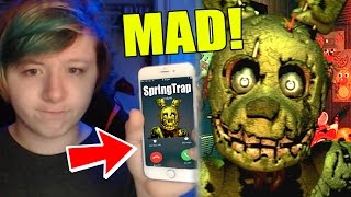 CALLING FNAF FREDDY FAZBEARS PIZZA WORKED amp SPRINGTRAP ANSWERS GONE WRONG HE HATES ME [upl. by Arsi]