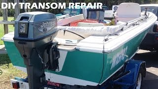 BOAT TRANSOM REPAIR MADE EASY  DIY [upl. by Moser]