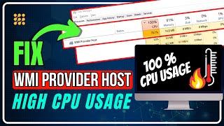 WMI Provider Host WmiPrvSEexe High CPU Usage On Windows 1110 FIXED [upl. by Ainer]