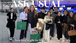 AShUSUAL BOWLING NIGHT IN ITALY amp BONDING  ASHLEY SANDRINE [upl. by Langille]