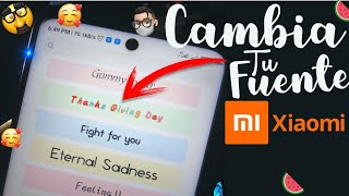 CAMBIAR LETRAS EN XIAOMI TIPO DE LETRA FÁCIL 2024🔥 Cambiar fuente XIAOMI 🥇 [upl. by Parke]