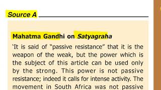 Class 10 History Chapter 2 Nationalism in India  Source A Mahatma Gandhi on Satyagraha [upl. by Ahsinit676]