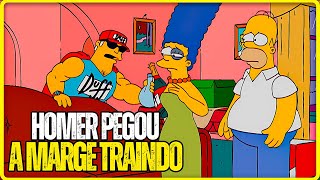 HOMER PEGOU A MARGE TRAINDO NO SOFÁ COM O DUFFMAN  OS SIMPSONS [upl. by Atinid]