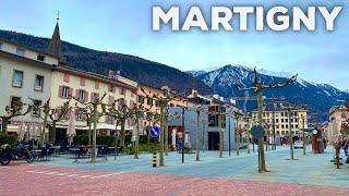 Martigny Switzerland Walking Tour 4K [upl. by Udale]