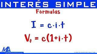 Comprendiendo las fórmulas de interés simple [upl. by Standush]