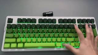 Like a spring breeze the green keyboard awakens every moment😎🎄🍃⌨️fyp green christmas fypシ [upl. by Kcirrek]