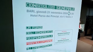 BARI CONSIGLIO GENERALE CISL PUGLIA [upl. by Letnohc128]