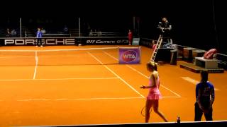 Petra Martic vs Yulia Beygelzimer service  return game  Porsche Tennis Grand Prix 2015 [upl. by Kondon523]