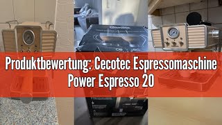 Produktbewertung Cecotec Espressomaschine Power Espresso 20 Tradizionale Light Beige 1350 W Espre [upl. by Glantz]