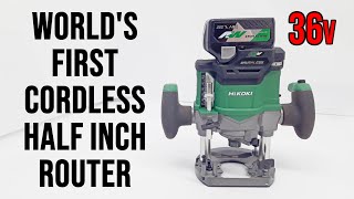 Hikoki 36v 12quot Router  THE WORLDS FIRST CORDLESS 12quot PLUNGE ROUTER  Metabo HPT Battery Router [upl. by Yrrok]