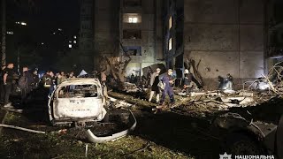 Russian airstrike on apartment block in Kharkiv injures 21 people [upl. by Drew381]