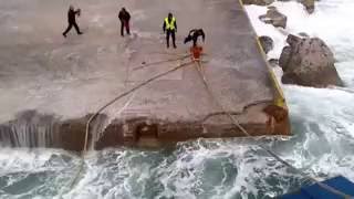 Rough seas in Aegean Sea Greece  Kimolos island [upl. by Edmondo]