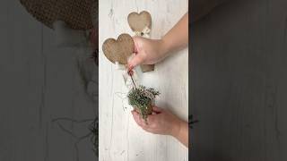 🤎DIY Burlap Heart Topiaries with Free Printable Tags Download [upl. by Peti]