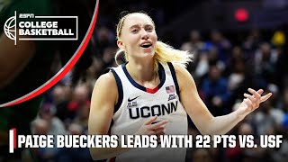 Paige Bueckers leads UConn with 22 points in WIN over USF 🤩  ESPN College Basketball [upl. by Yeo]