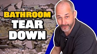 How to Redo an Entire Bathroom  DIY Demolition [upl. by Ayiram]