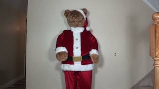 Gemmy 2004 Christmas Life Size Animated Santa Bear [upl. by Tigges]