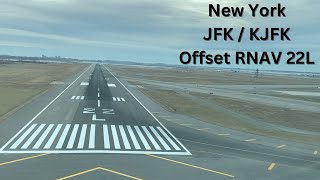 Cockpit view Boeing 767 landing New York JFK USA [upl. by Safoelc]